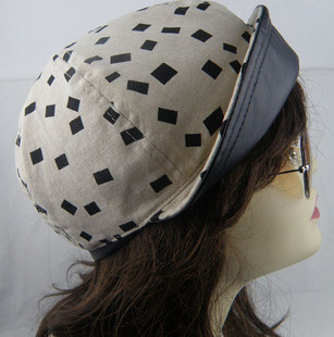 Women's hat 100% cotton thin colorpoint pattern dome fashion cap b09019