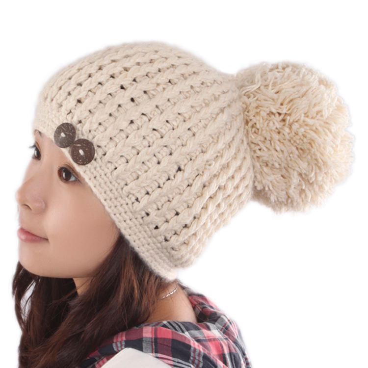 Women's hat thermal winter fashion cute hat knitted hat thickening female hat