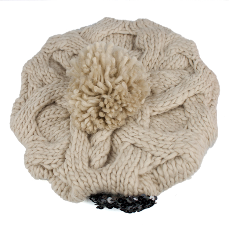 Women's hat winter trend of the bow yarn knitted hat female hat