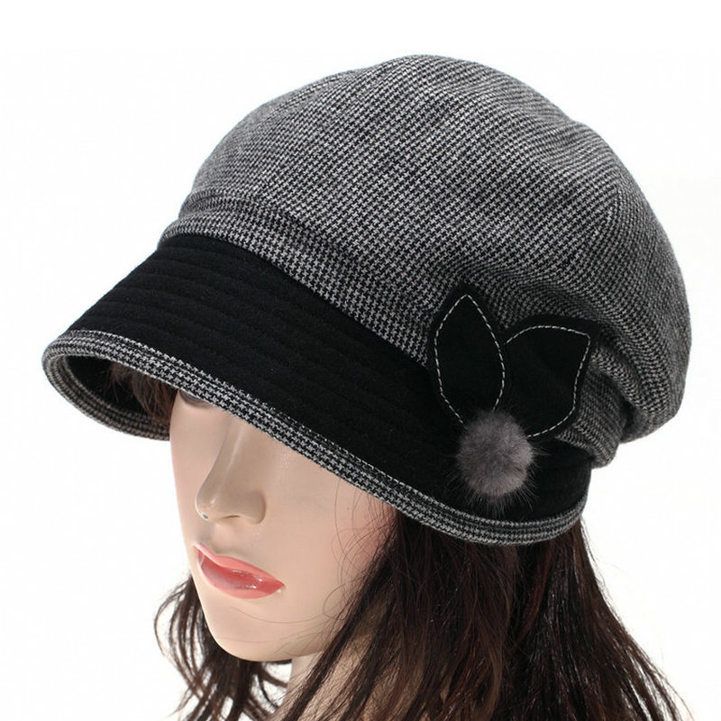Women's hat winter warm hat fashion painter cap millinery cap 162