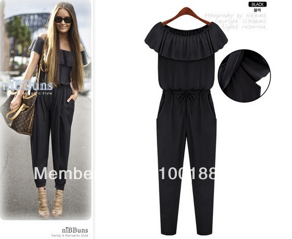 women's jump suit ladies  fashion and sexy  black navy beige free shipping