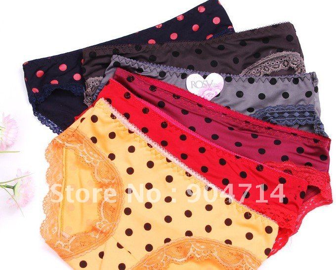 Women's Lace hollow ice silk material pants/ladies lace underwear/Women panties ladies briefs Bikini/sexy G-string/5color mixed