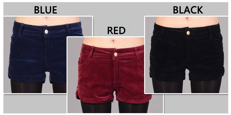 Women's/lady's corduroy shorts,hot pants,thickened materail,fashion,winter/spring,bootcut,Free Shipping