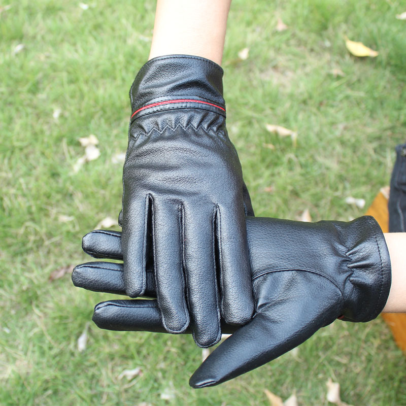women's leather gloves, soft material, elegant simple style, Free shipping.