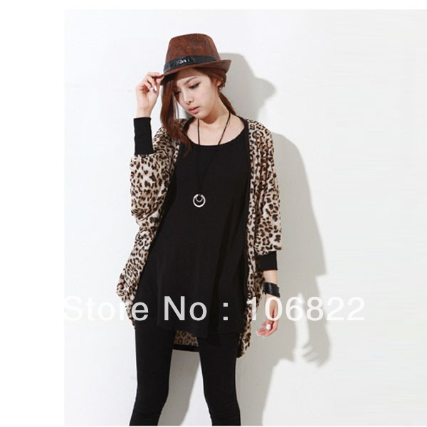 Women's Leopard Batwing Top Dolman Bolero Cape Coat Blazer Jacket Outerwear New CY0457LEP