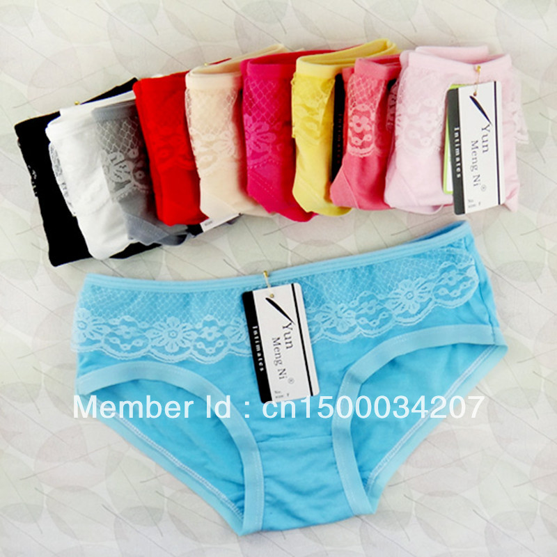 Women's low-waist solid color lace modal panties female panties female