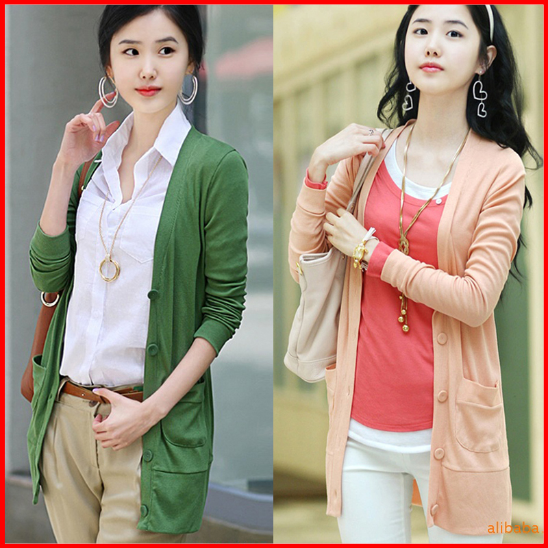 Women's new arrival autumn sweater cardigan autumn plus size long-sleeve slim coat