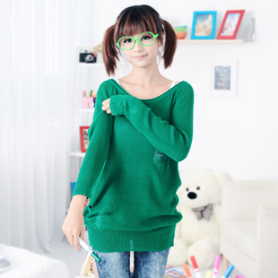Women's new arrival hole casual fashion sweater free shipping