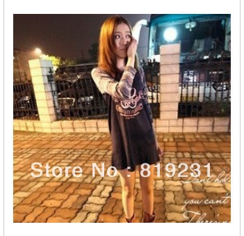 Women's new autumn Bohemian patterns raglan crown long sleeve T shirt is good quality