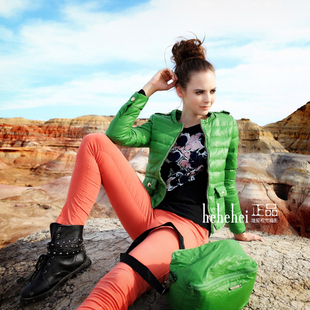 Women's o-neck fashion slim thermal down coat cotton-padded jacket wadded jacket short jacket Free Shipping