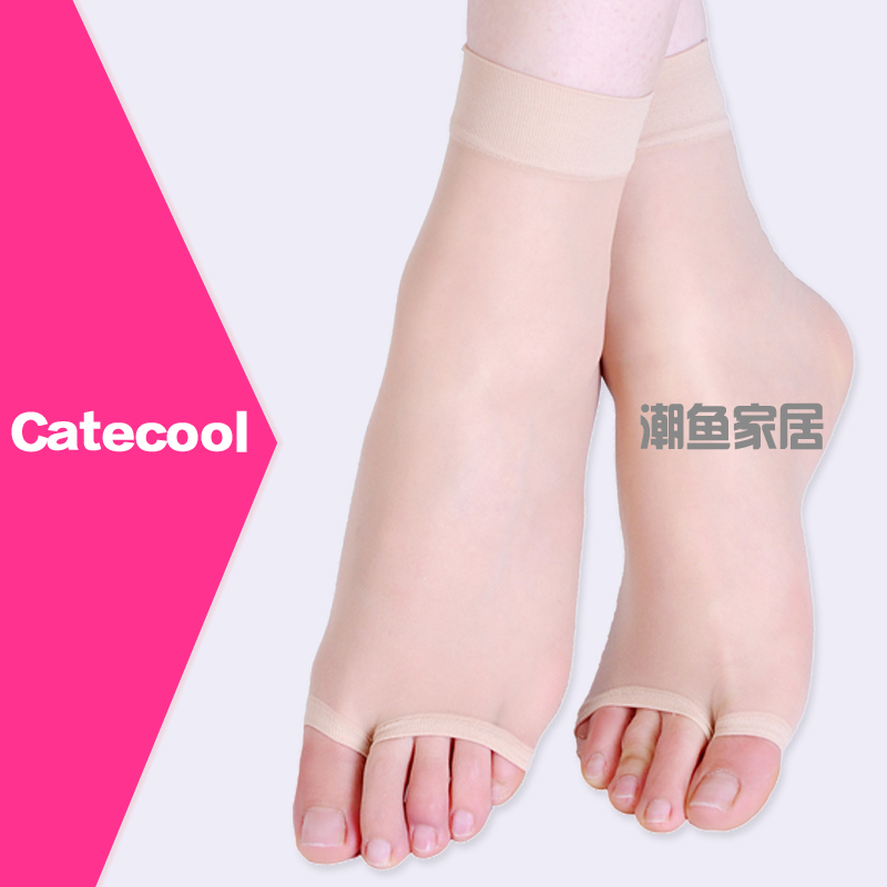 Women's open toe socks sock open toe socks ultra-thin piles of socks short stockings