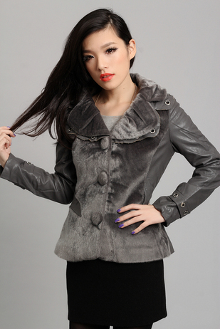 Women's outerwear female short design leather clothing 2012 women's PU female leather clothing