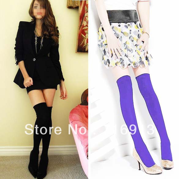 women's Over The Knee Socks Thigh High Cotton Stockings Thinner 5Colors free shipping 3226