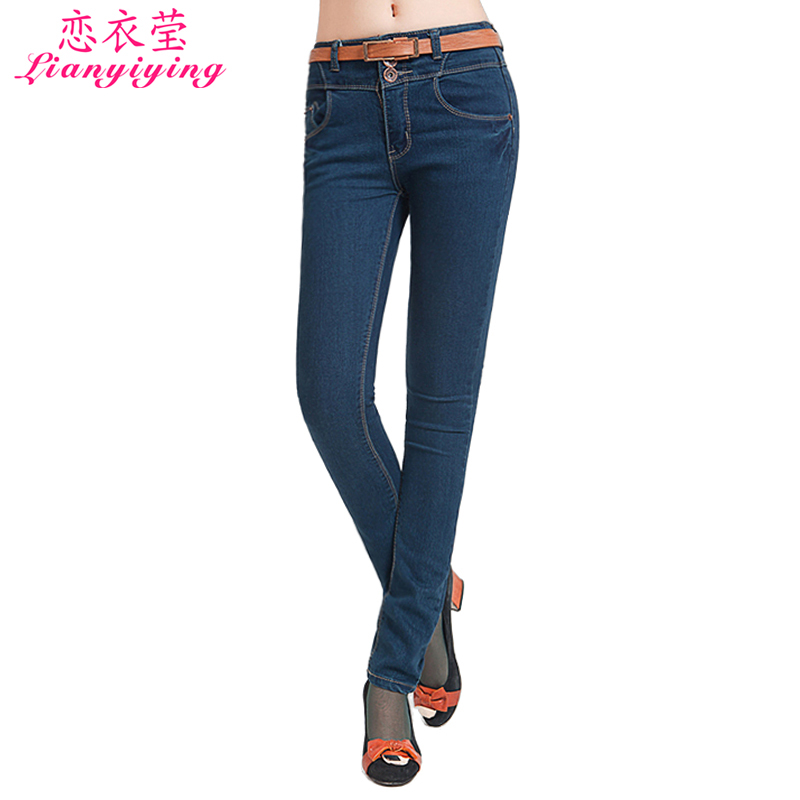 Women's plus size jeans skinny pants pencil pants repair pants