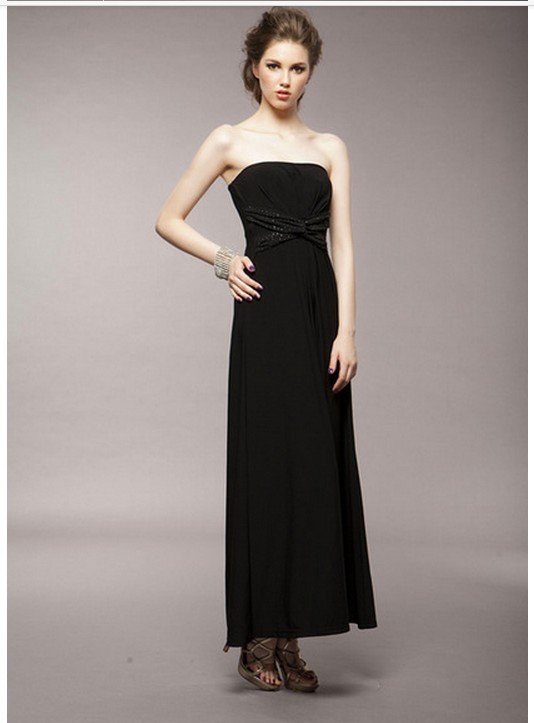 Women's Pretty Evening Dress Tube Top Long Design Dinner Formal Dress Slim Jumpsuit full Performance Wear