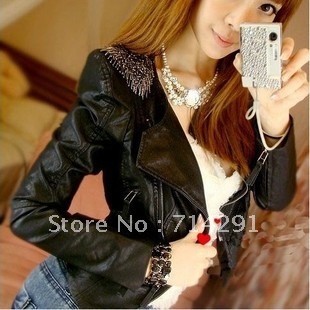 Women's PU clothing outerwear Women 2011 spring and autumn women's short jacket short design slim coat