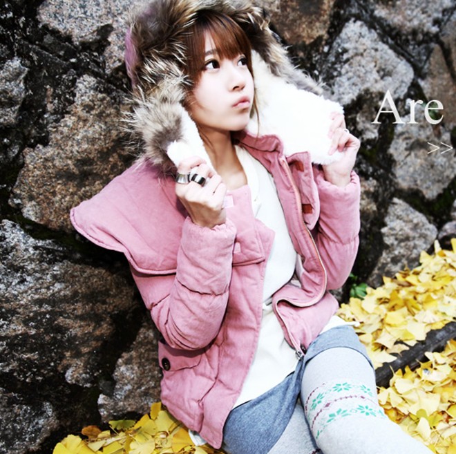 Women's raccoon fur hat sweet slim cotton-padded jacket wadded jacket outerwear female short design 2013 winter