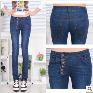 Women's s249 single breasted skinny jeans pencil pants 2013