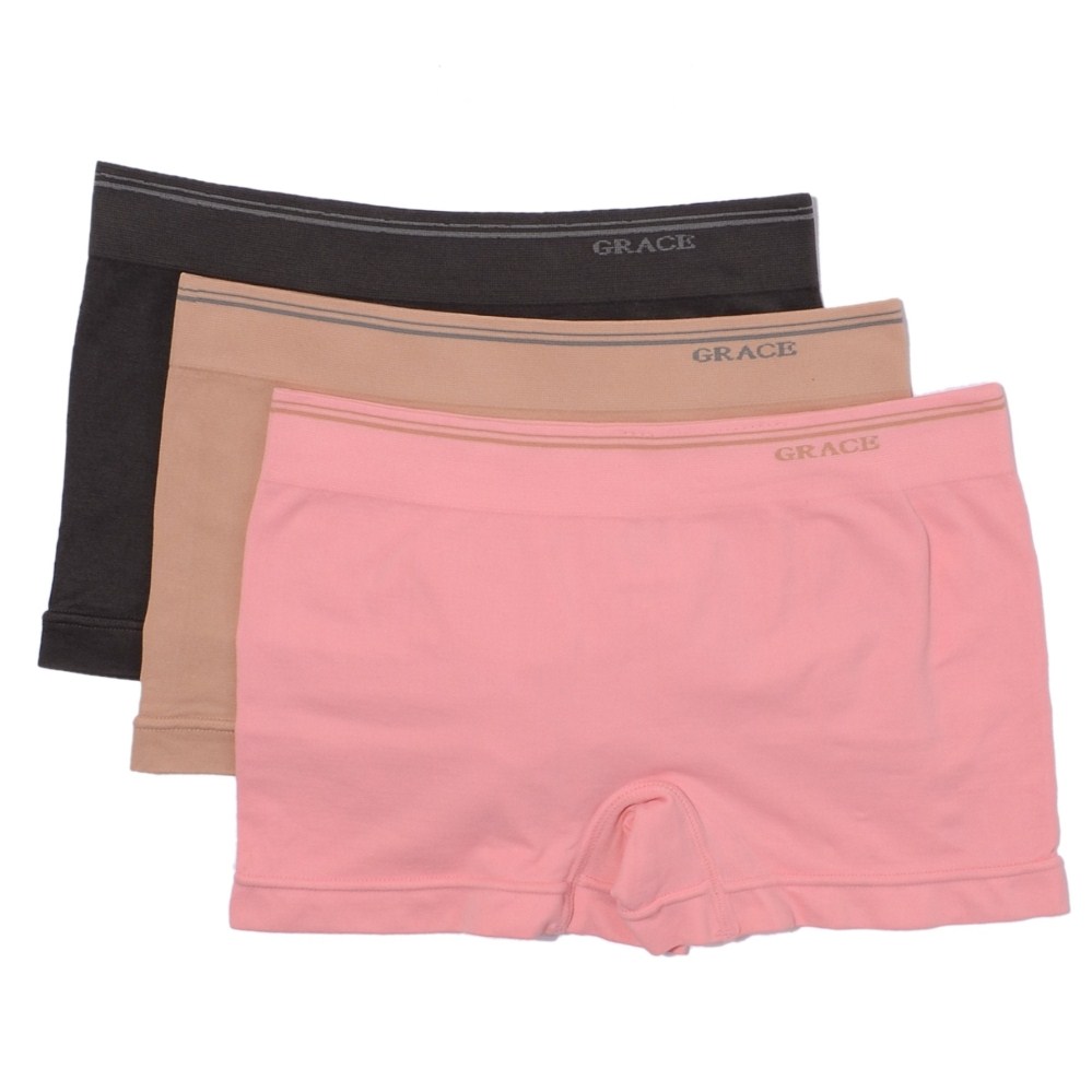 Women's safety pants pink basic trunk low-waist high-elastic nylon panties seamless underwear