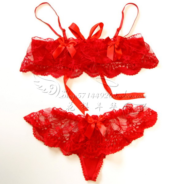 Women's sexy lace corset thong twinset temptation lovers gift chromophous y-155