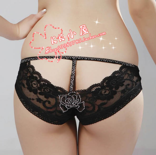 Women's sexy panties perspectivity cutout panties bamboo fibre low-waist panties 715