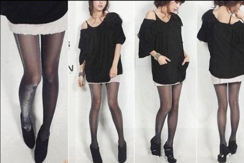 Women's Sexy Shiny Black Pantyhose Stocking/Leggings/Tights Free Shipping 1140