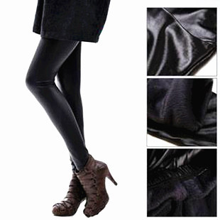 Women's Sexy Wet Look Shiny Faux Leather Leggings Pants Treggings Tights