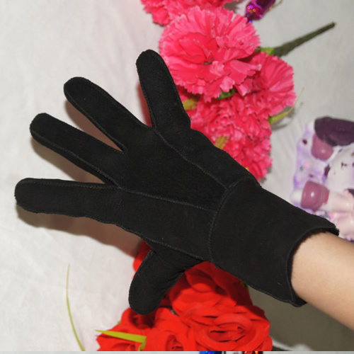 Women's sheepskin genuine leather finger gloves