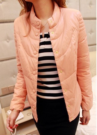 Women's short design slim all-match thin down coat female