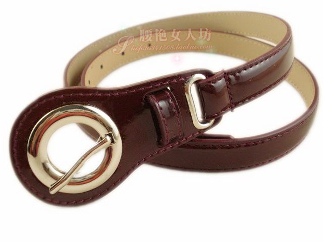 Women's shorts japanned leather sole leather thin belt one-piece dress accessories belt strap decoration