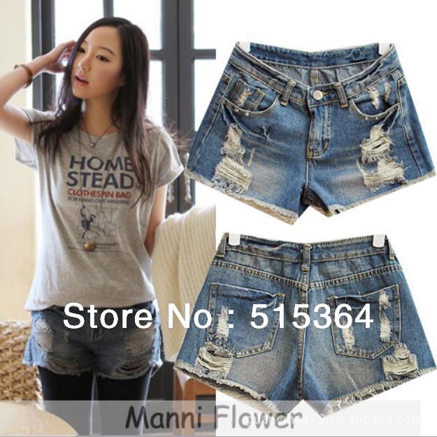 Women's shorts! New style coming from Korea, women's denim shorts, Straight super-thin Size: 26-31