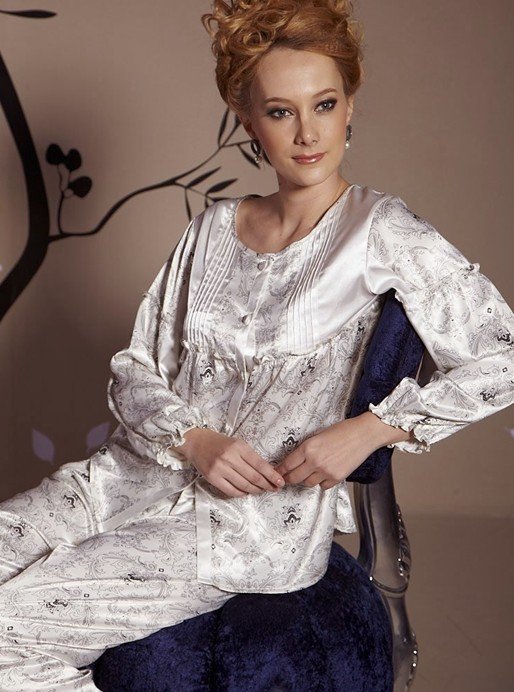 Women's Silk sleep set / Silk pajama set / Silk sleepwear