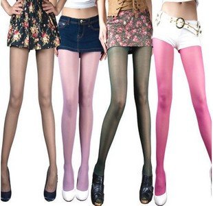women's silk stockings Ultra-thin candy color stockings Sexy Pantyhose 13COLORS