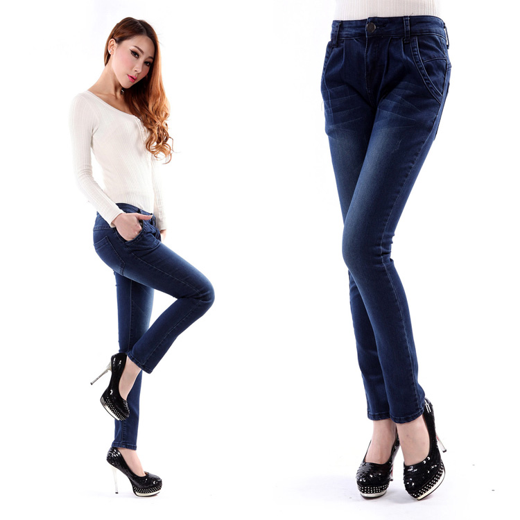 Women's slim pencil pants skinny pants jeans female jeans female denim