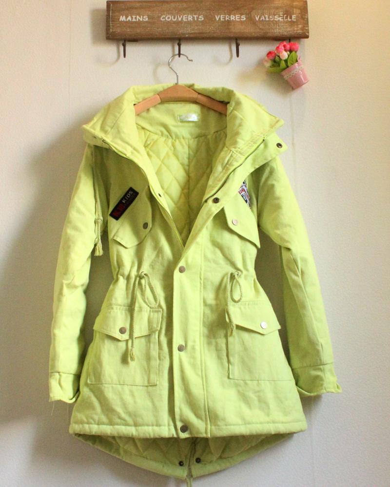 Women's slim pocket thermal women's casual clothing thickening Women overcoat outerwear