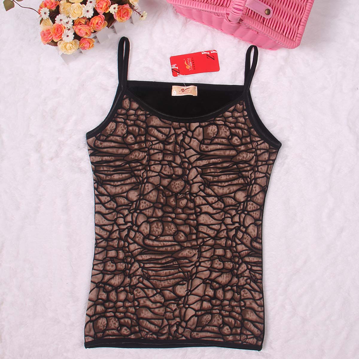 women's slim thermal vest plus velvet thickening thermal underwear spaghetti strap,FREE SHIPPING !