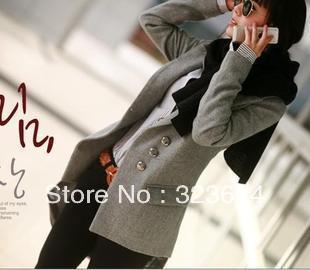 women's slim  woolen suit overcoat trench outerwear  Free delivery