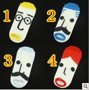Women's slippers short design three-dimensional cartoon lovers socks ultra-short invisible expression face shallow mouth socks