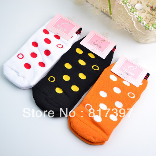 women's sock shallow mouth yoga socks polka dot slip-resistant