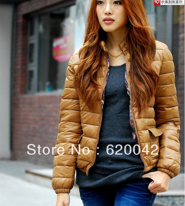 women's stand collar casual coat winter down jacket short thin wadded jacket female cotton-padded jacket