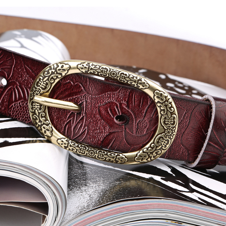 Women's strap cowhide strap female fashion all-match strap Women genuine leather women's vintage wide belt female