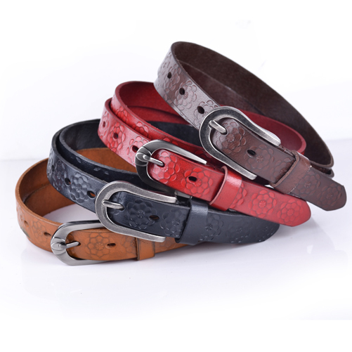 Women's strap print belt vintage women's all-match fashion genuine leather cowhide casual 5606