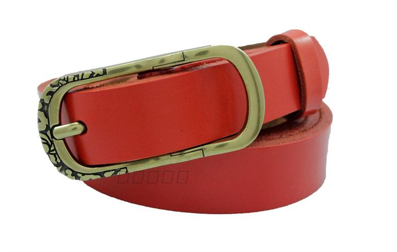 Women's strap thin belt flower fashion genuine leather all-match women's 2012 (BL007)