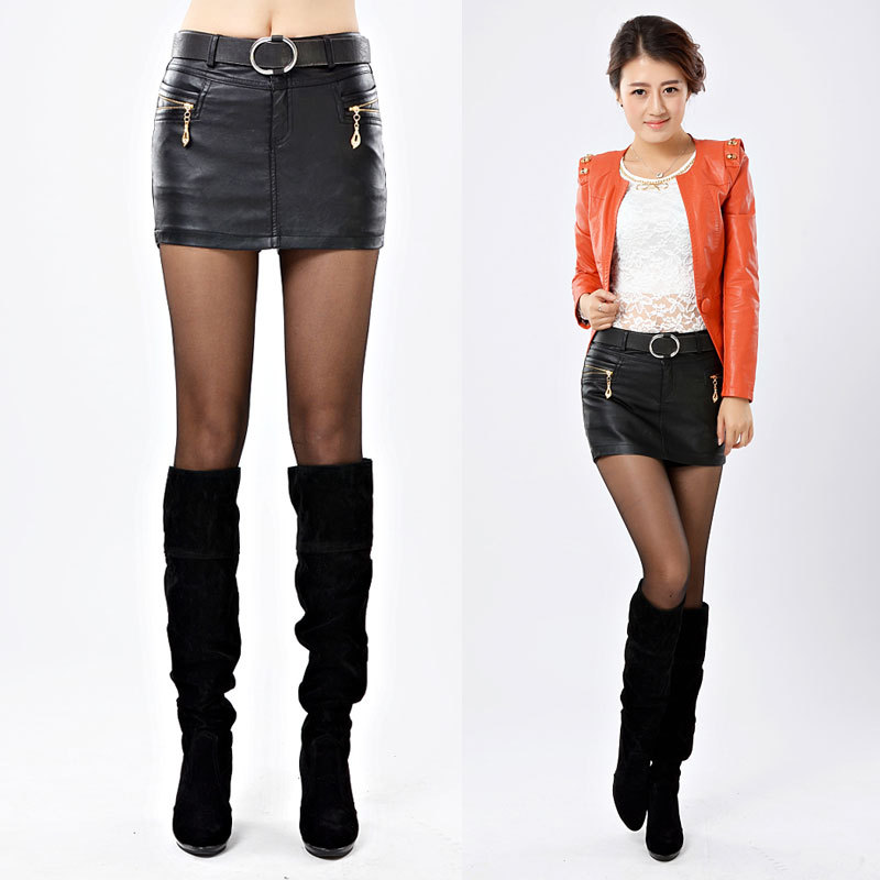 Women's suede genuine leather bust skirt autumn and winter shorts culottes 2012 leather skirt slim hip slim