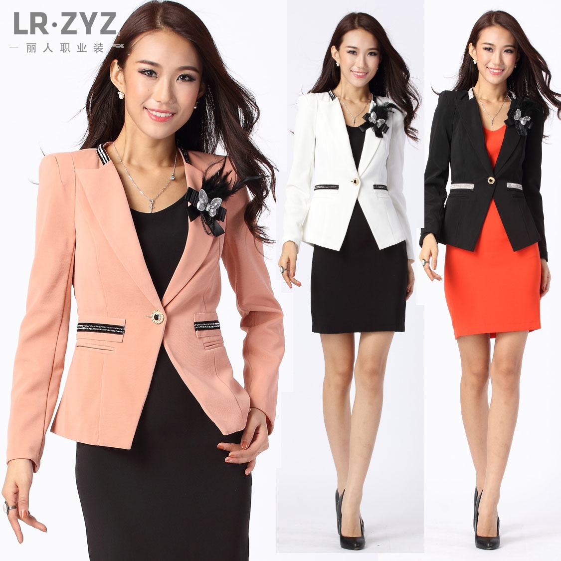 Women's suits women's formal fashion white-collar professional set slim female set formal 6603