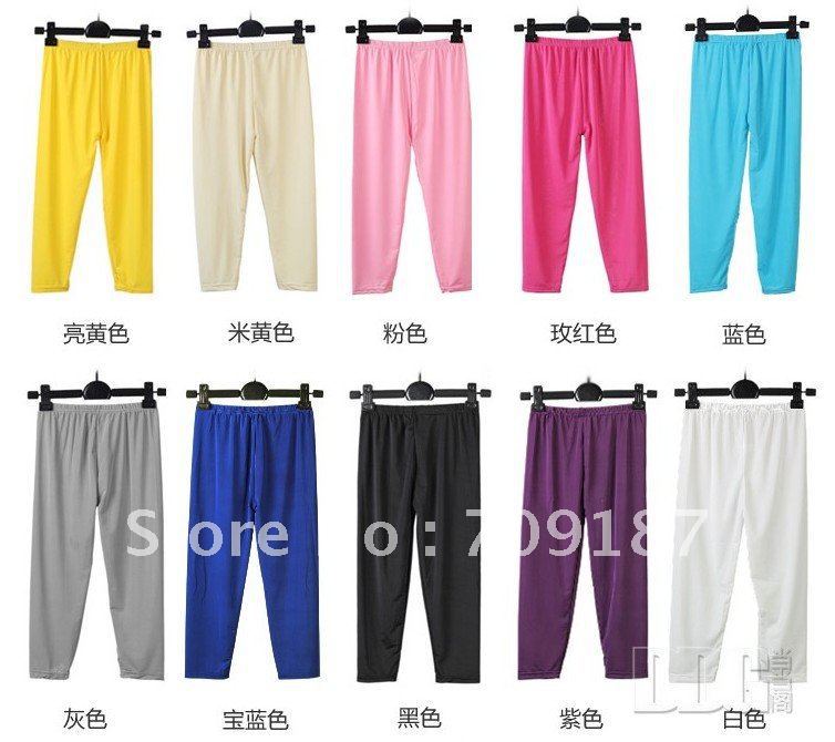 Women's summer candy colored Leggings female Korean tide thin section 7 pants, 10 colors