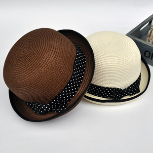 Women's sun beach hat sunbonnet bucket hats straw braid strawhat fedoras
