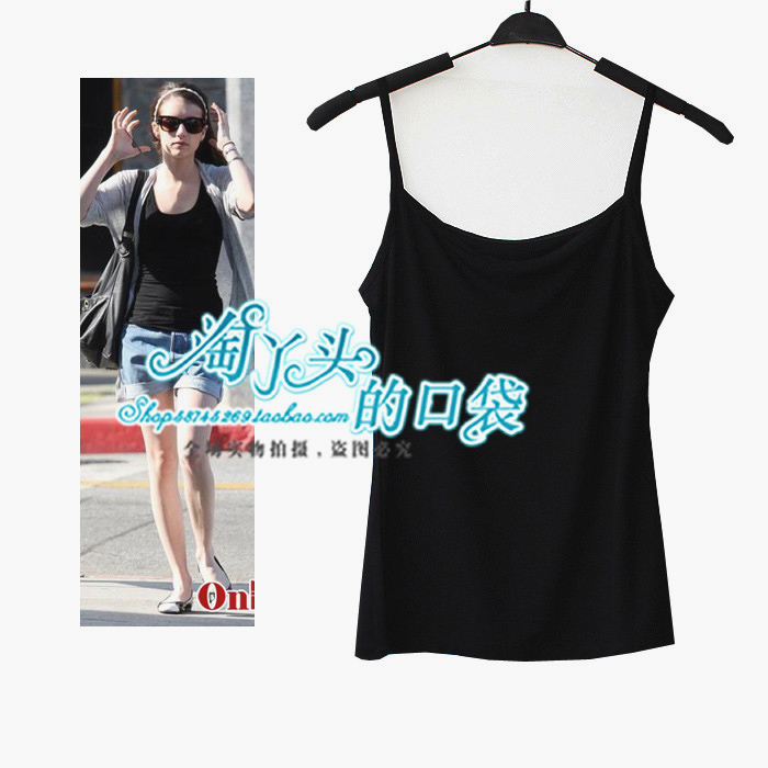 Women's super soft modal basic shirt female basic spaghetti strap vest