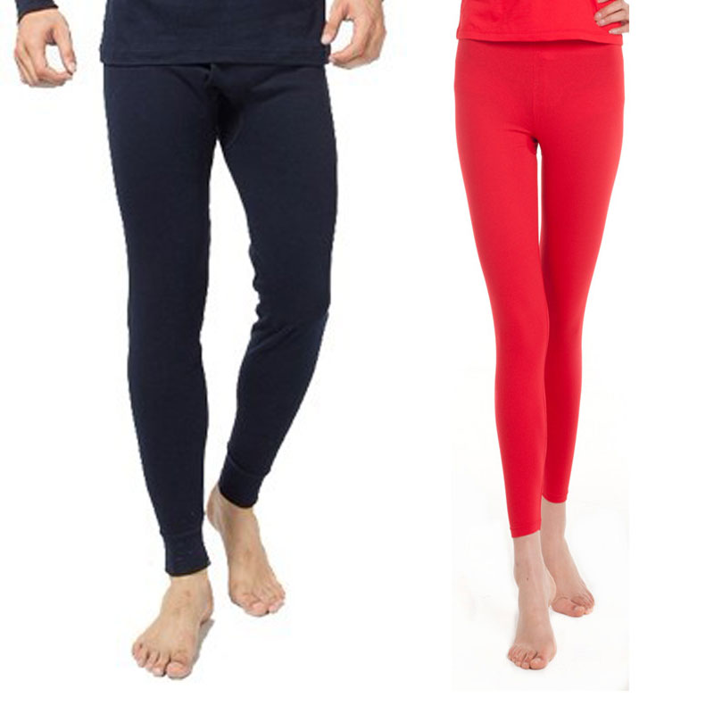 women's thermal underwear 100% cotton warm long johns Pajamas pants / mens plus size thickening wool leggings undergarments