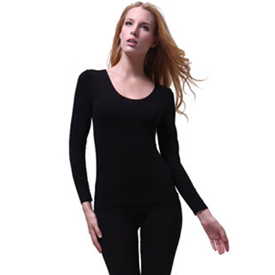 Women's thermal underwear low collar seamless beauty care underwear set women's body shaping long johns abdomen drawing